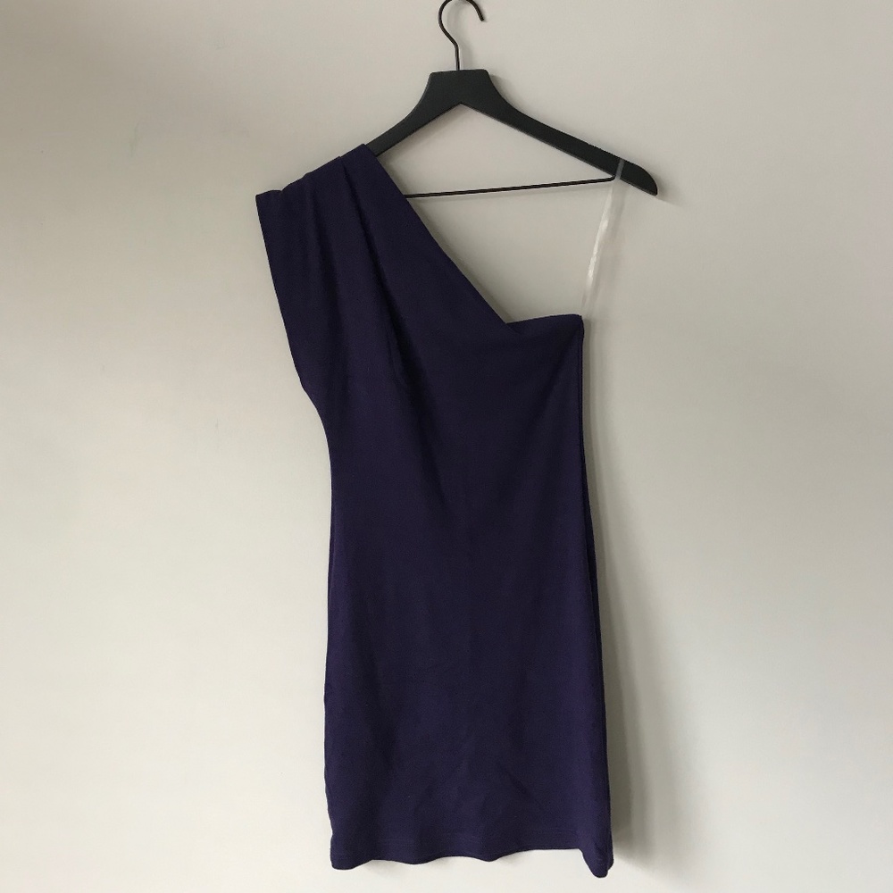 American Apparel Classic Girl One Shoulder Dress| Purple | M/L